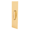 Prime-Line Door Pull Plate with Handle, Polished Brass, 4 in. x 16 in. Single Pack J 4578